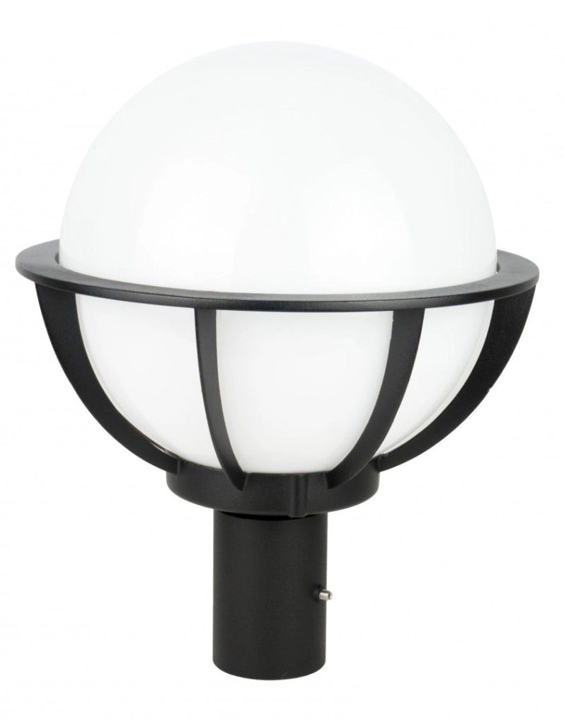 Paletto giardino nero 90cm globo 25cm E27 IP43 SU-MA