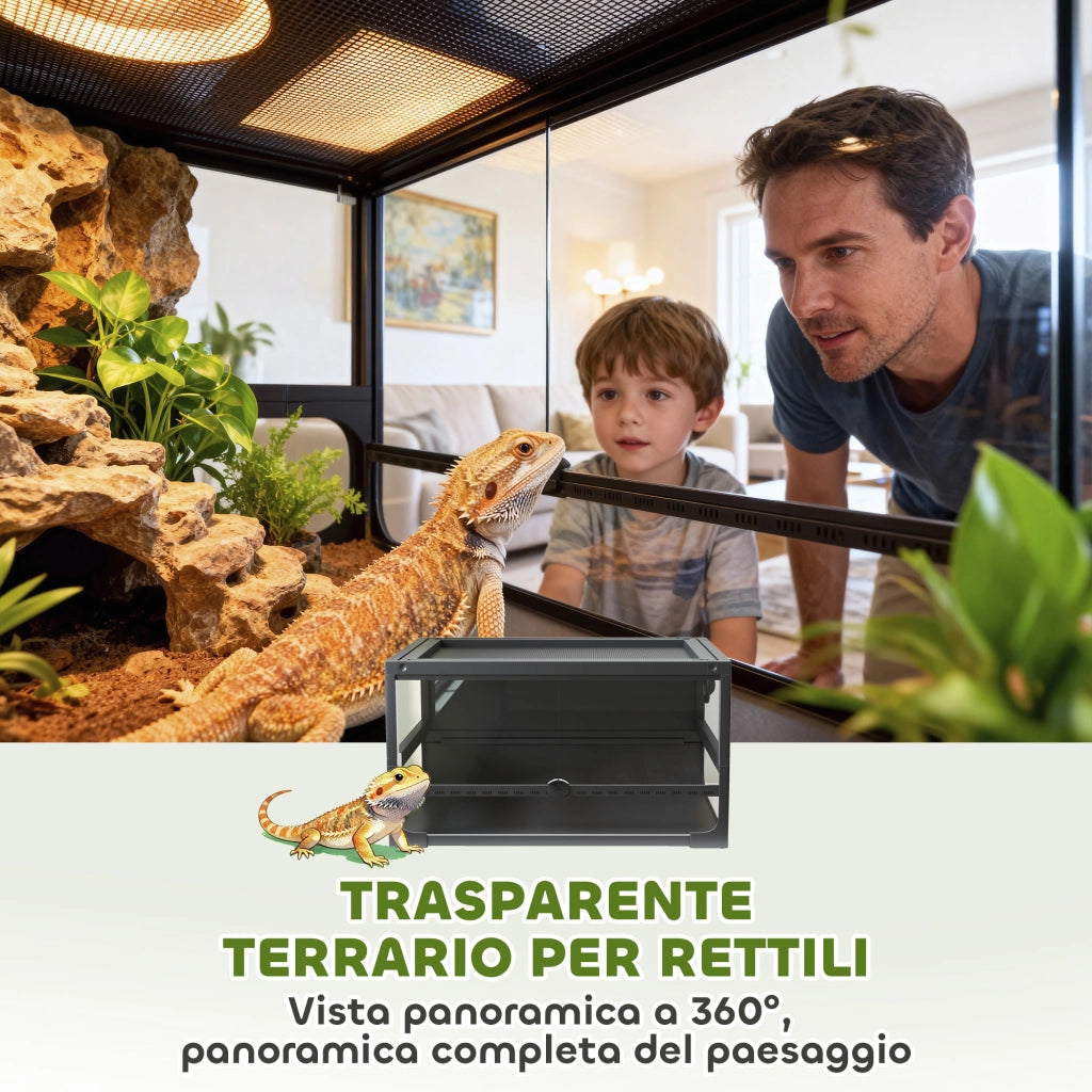 Rettilario Rialzato Pieghevole ¨C zephmum ¨C Nero 60x45x32 cm