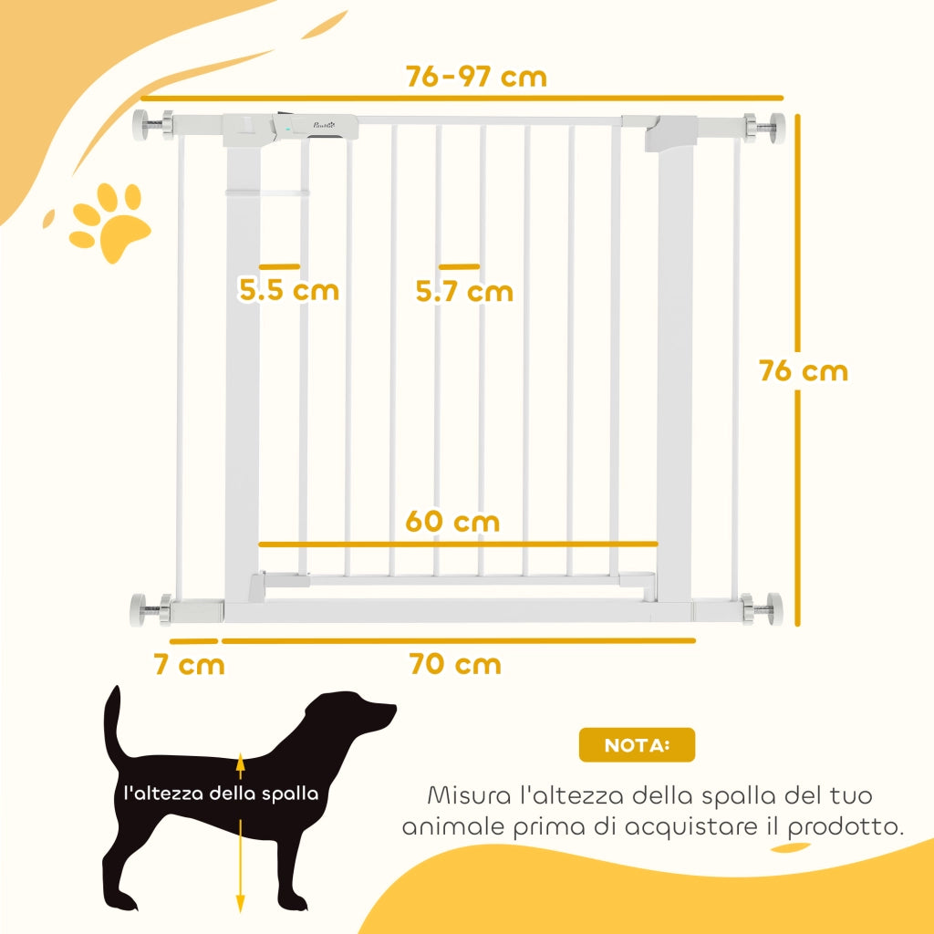 Cancelletto Sicurezza per Cani ¨C Minimal ¨C Regolabile 76-97 cm