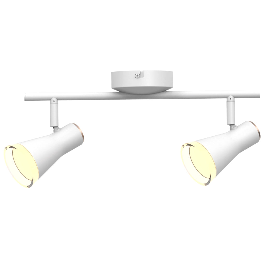 Plafoniera/Applique LED orientabile 2 luci bianca 3000K