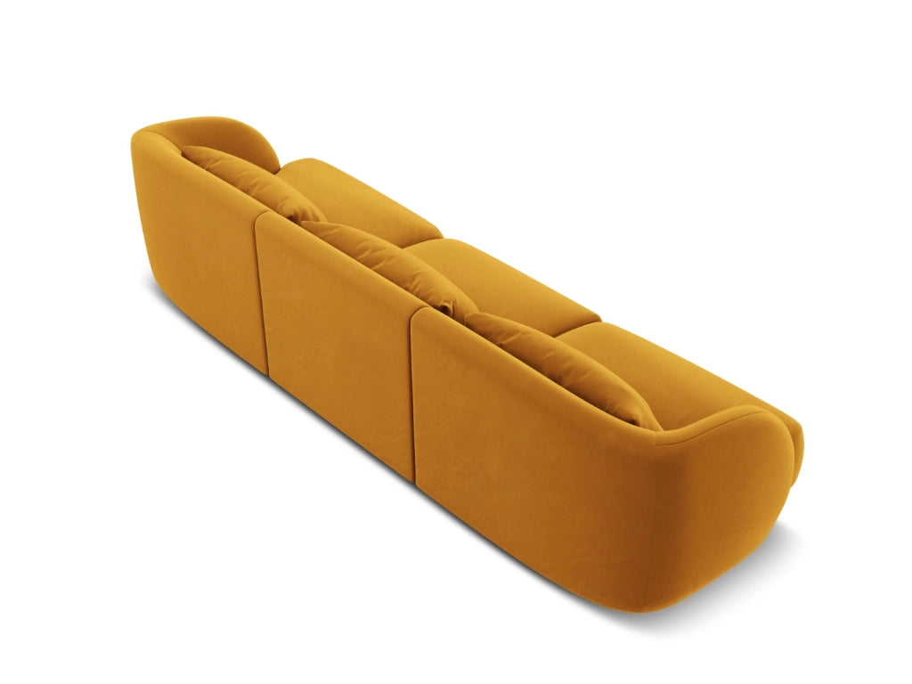Cosmopolitan Design - Divano "Tulum" 3 posti in velluto giallo 