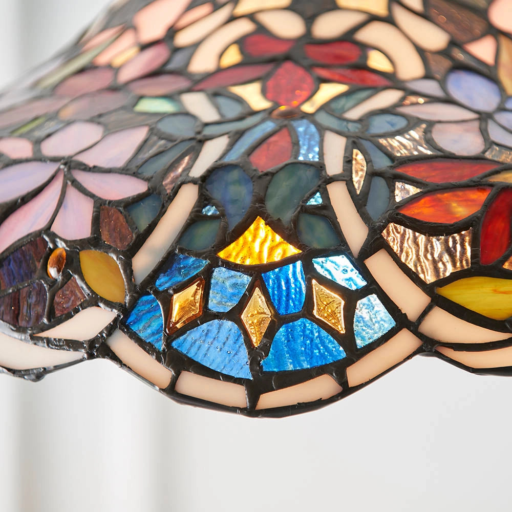 Lampada a sospensione Tiffany floreale E27 60W Sullivan