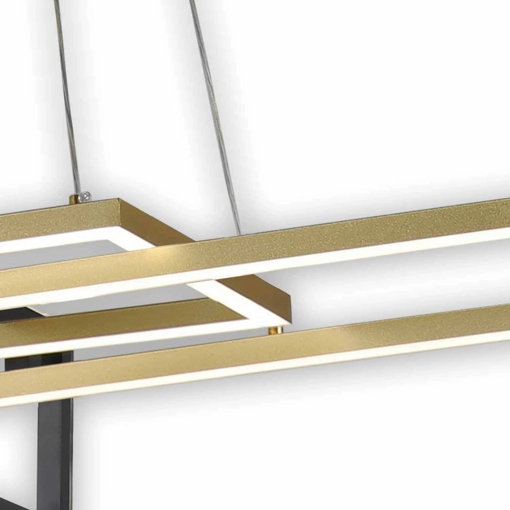 LÚZETE - SOSPENSIONE LED REGOLABILE 40 W NERO/ORO ATTICUS
