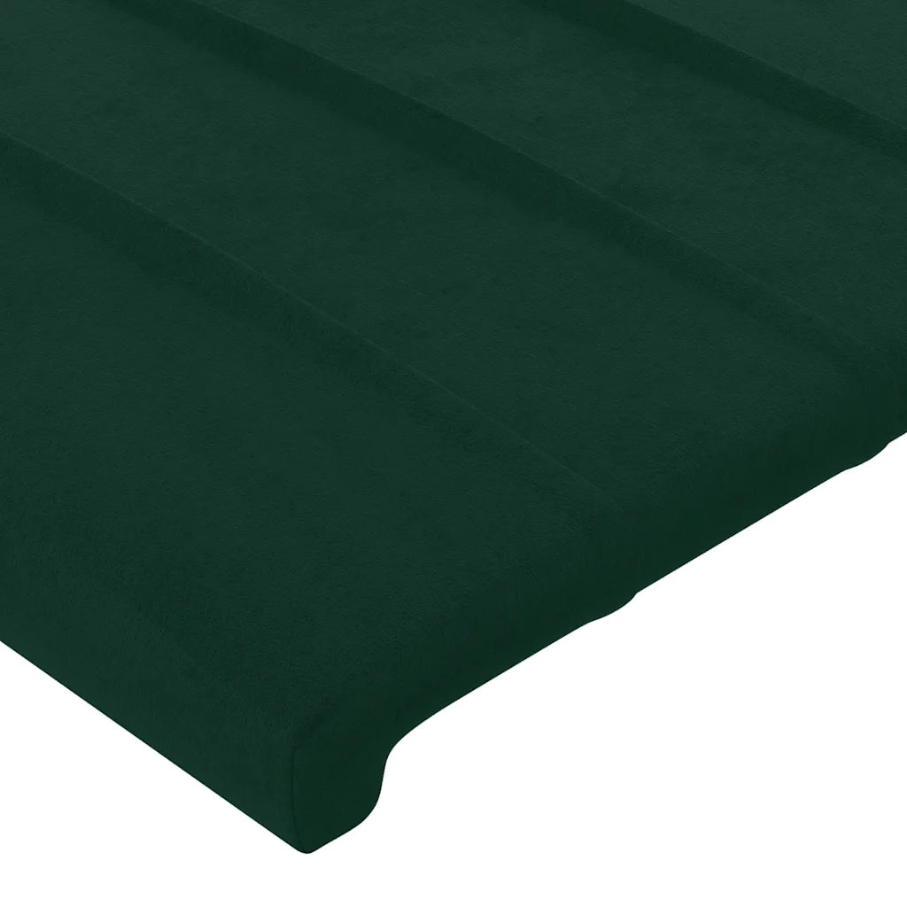 Testiera Verde Scuro 144x5x78/88 cm in Velluto 346253