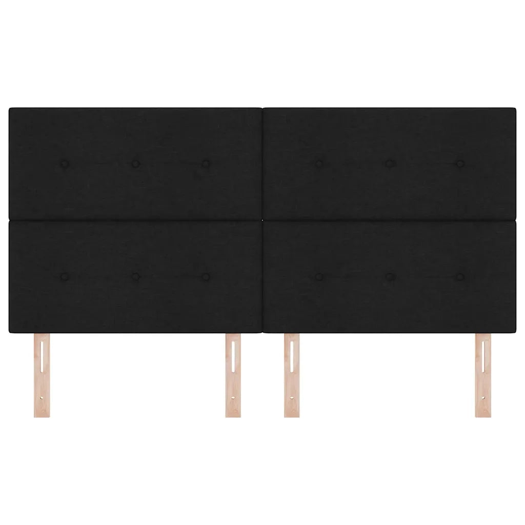 Testiera regolabile in altezza con testiera Nero 180 cm Tessuto 3337849