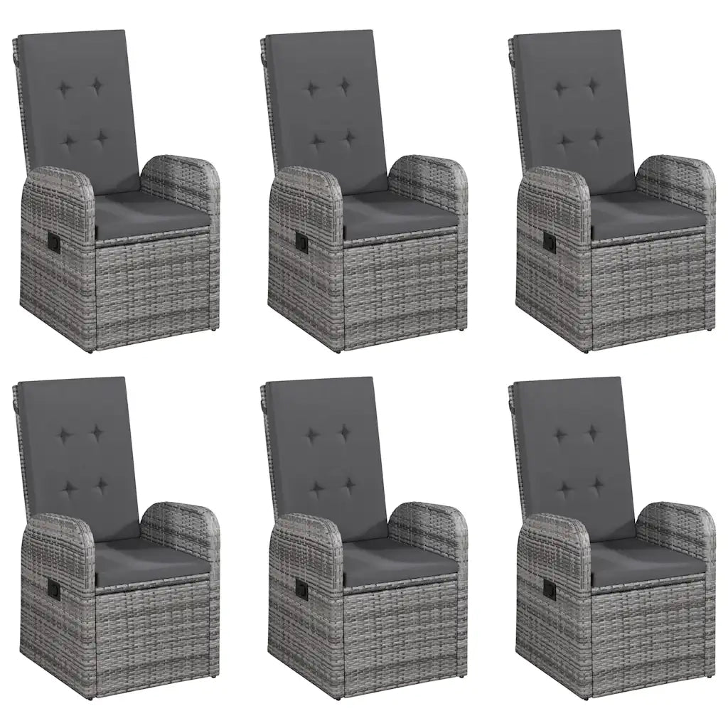Set da Pranzo da Giardino 7 pz Grigio 3067906