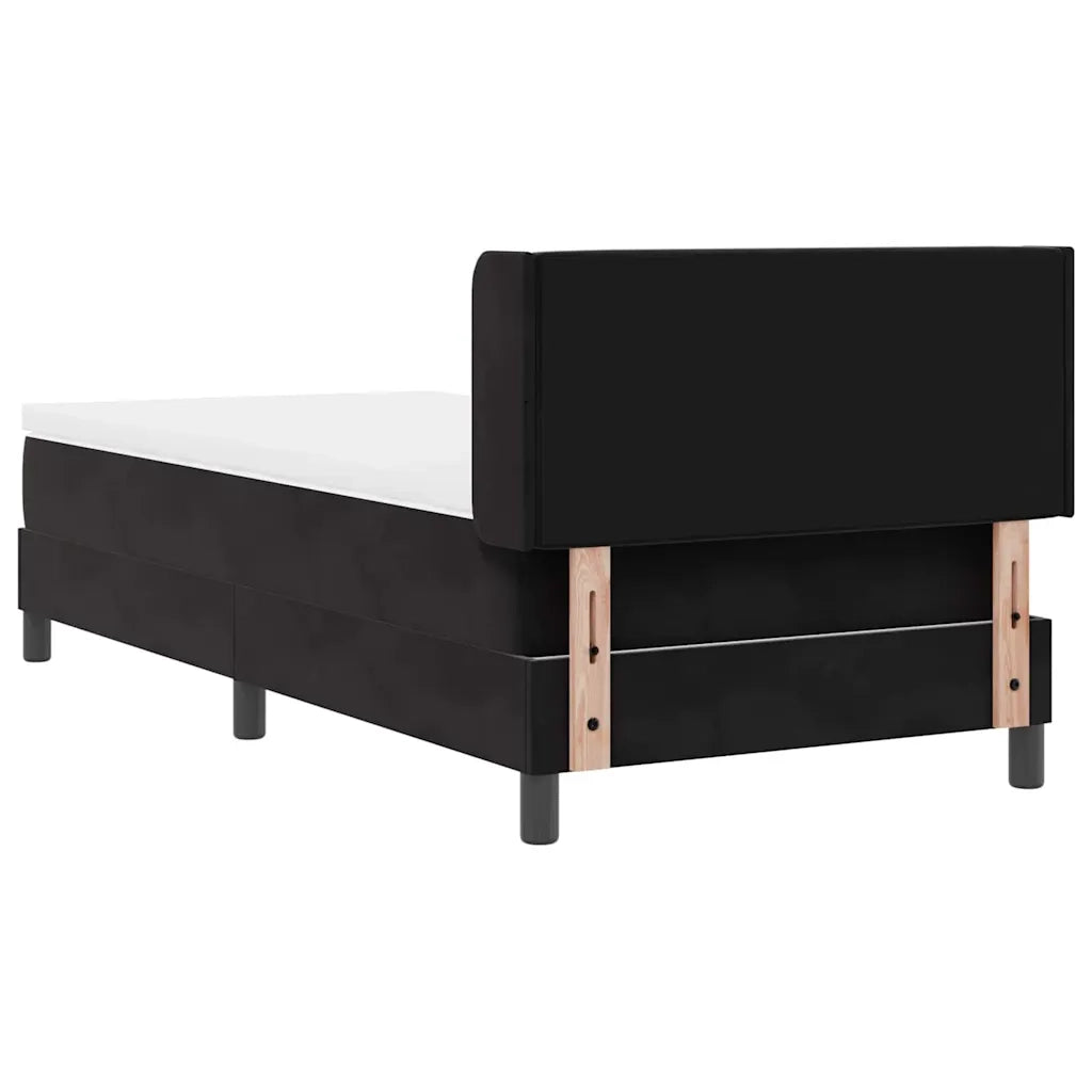 Letto a molle con testiera Nero 200 x 90 cm Velluto 3341398