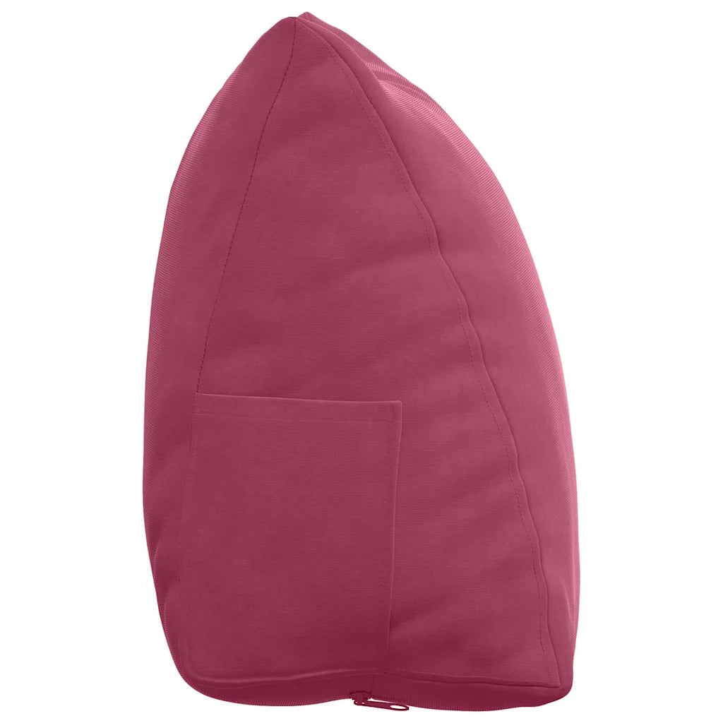 Cuscino per Schiena Rosso Vino 45 x 20 x 35 cm Tessuto in Cords 42015024