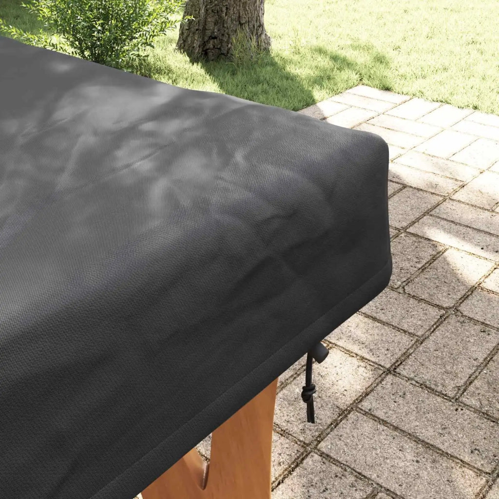 Copertura Tavolo Tinta unita Nero 182 x 92 x 15 cm Tessuto 4106111