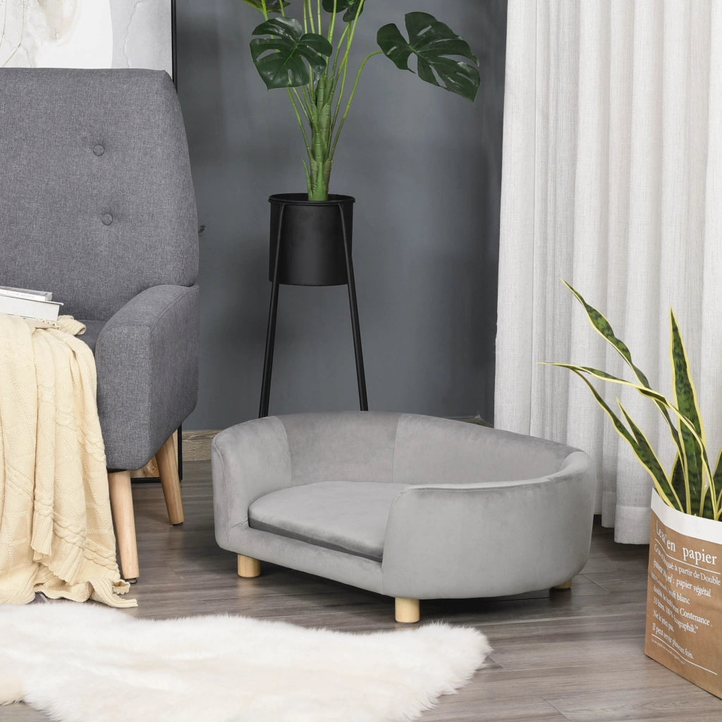 Letto per cani imbottito ¨C Minimal ¨C 86x55x33 cm grigio chiaro