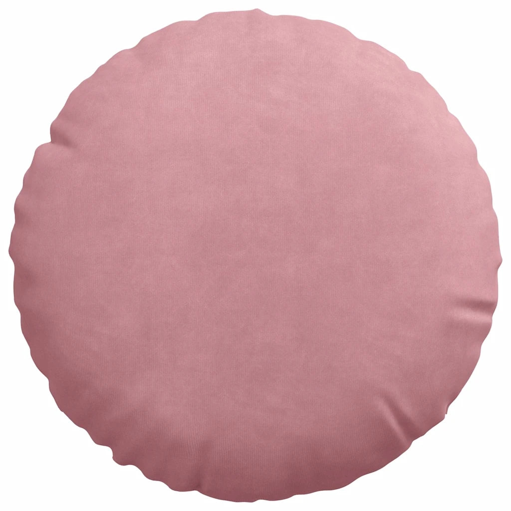 Cuscini per Seduta 2 pcs Rosa Ø30 x 13 cm Velluto 42014104