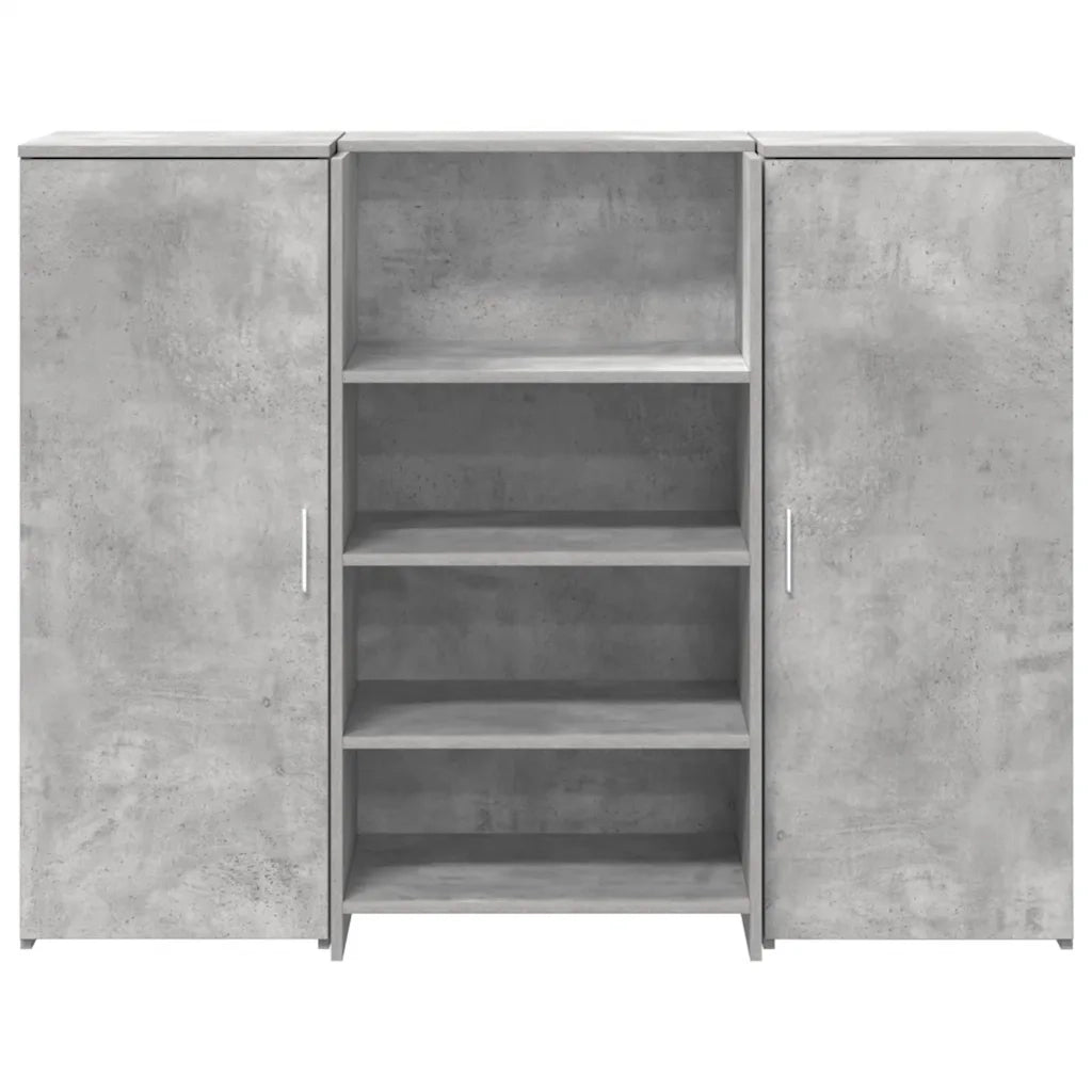 Banco Reception Grigio Cemento 135x50x103,5cm Legno Multistrato 3324190