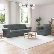 Set di divani 2 pcs Grigio scuro 215 x 82 x 80 cm Tessuto 3407575