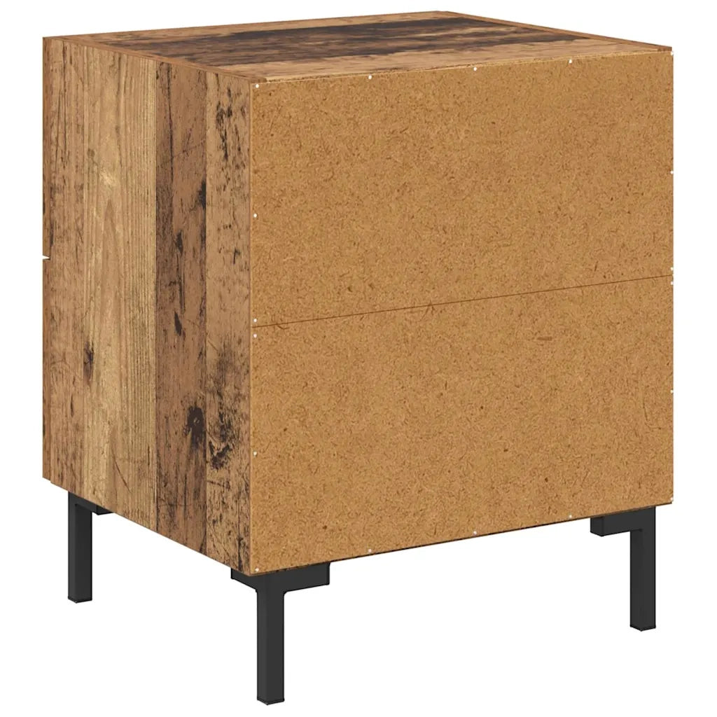 Set di 2 Comodini | Armadio da Notte | Mobiletto da notte Legno vecchio 40 x 35 x 47,5 cm