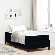 Letto a molle Nero 80 x 200 cm Tessuto