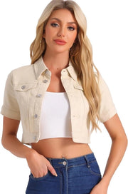 Camicia Denim Corta per Donne - Stile Casual e Tendenza - Blu
