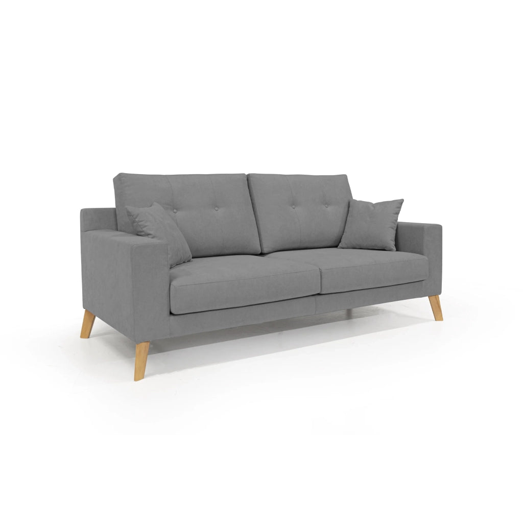 Danish Divano moderno in tessuto morbido impermeabile T02 206 cm grigio