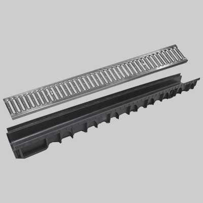 CANALETTA NOR MOD. A CON GRIGLIA ZINCATA  13 x 100 H. 5     STAMPLAST