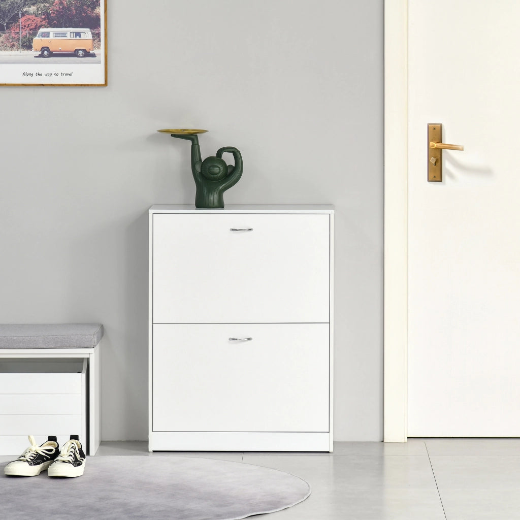 Scarpiera con cassetti e ripiani ¨C Minimal ¨C Bianco 60x24x80 cm