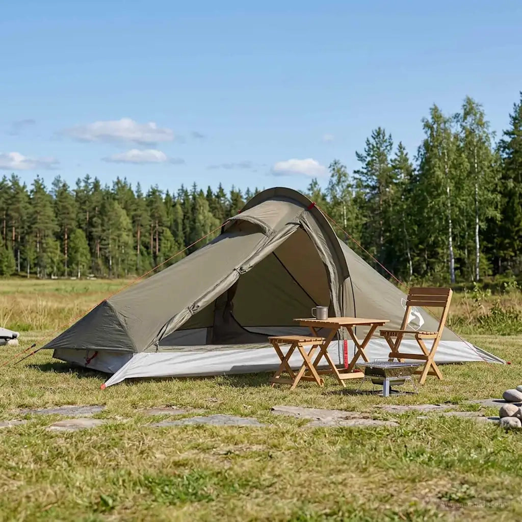 Tenda da backpacking Marrone e Grigio 4 persone 42019366