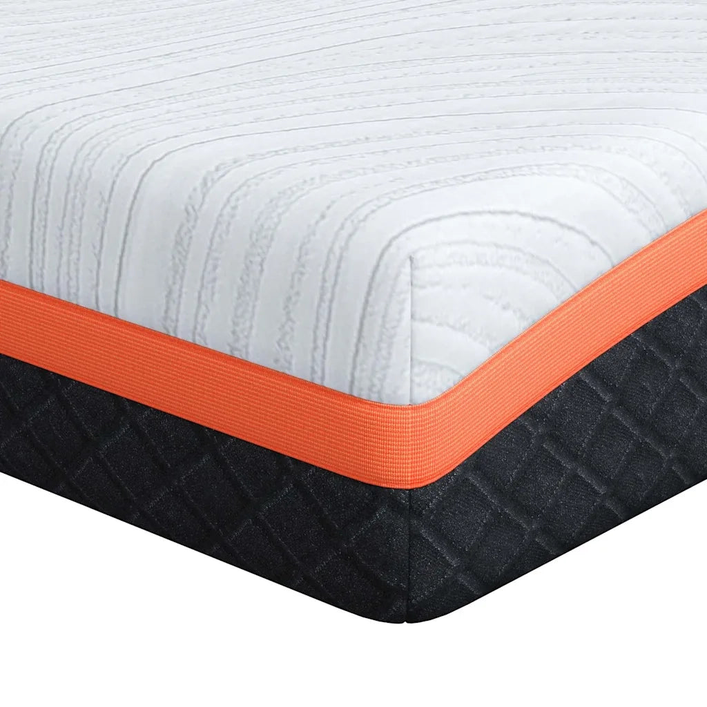 Materasso-Materasso per letto Bianco e Nero 80 x 200 cm Tessuto Jacquard