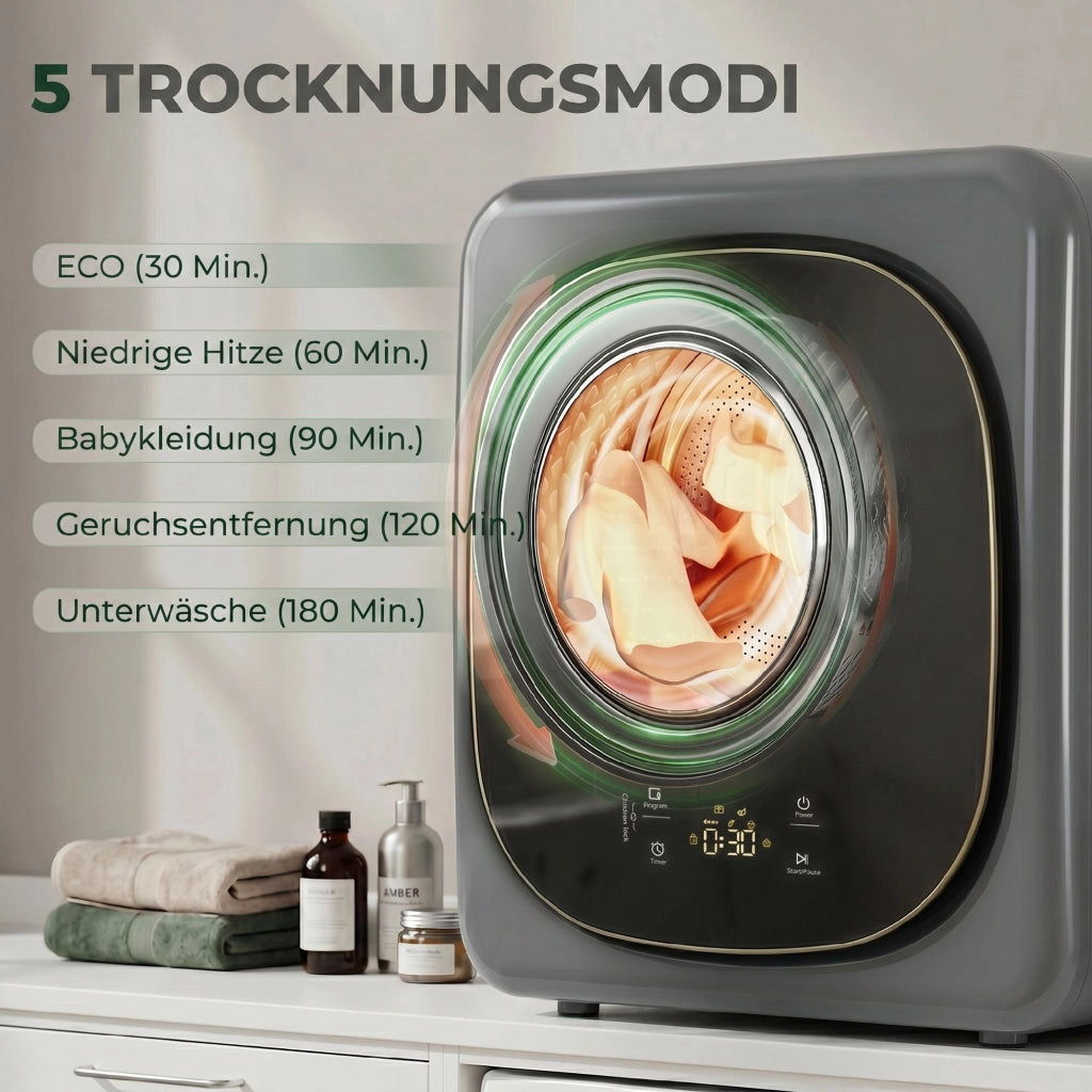 Asciugatrice 4 kg ¨C Xylo ¨C Compatta 5 Programmi Timer Grigio Nero