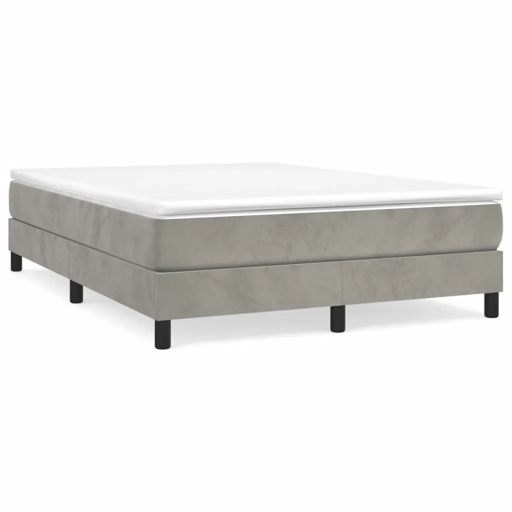 Struttura Letto a Rete a Molle Grigio Chiaro 140x200 cm Velluto 3120772