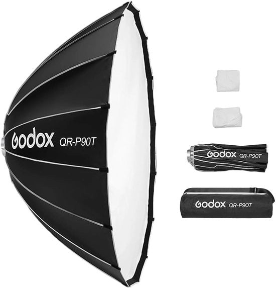 Softbox Parabolico Opvolutile 90cm per Fotografia