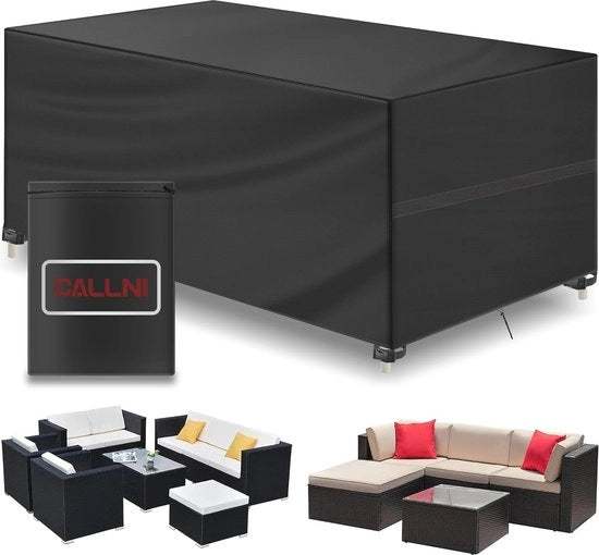 Ombrellone impermeabile per tavoli e divani da giardino - copertura UV e vento resistente 242x162x100cm