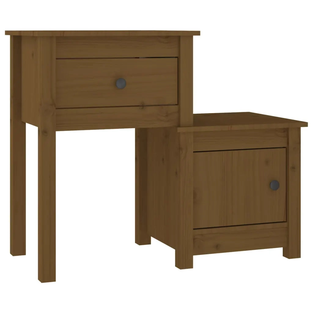 Comodino ambra 79,5x38x65,5 cm in Legno Massello di Pino 814545