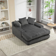 Cloud couch - Xylo - Velluto coste 3 cuscini grigio scuro