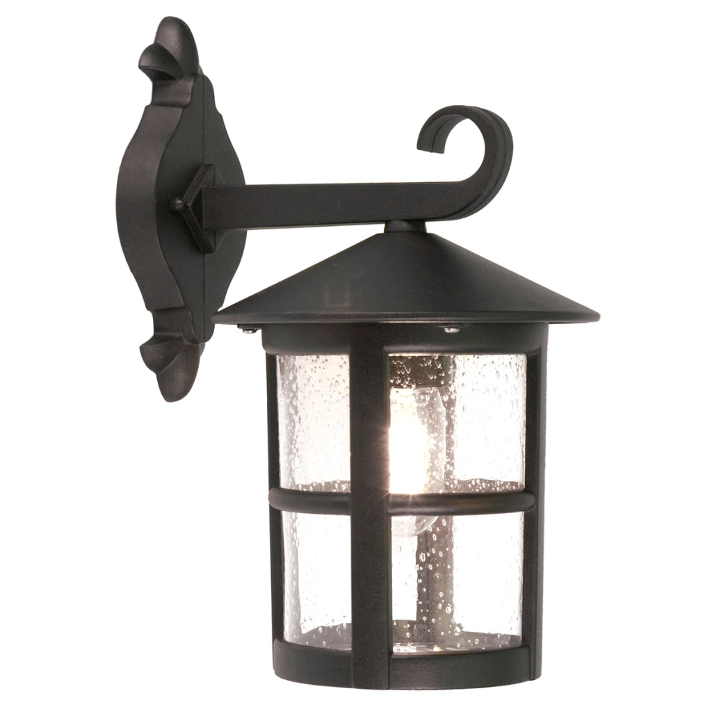 Applique esterna Hereford 1xE27 nera in alluminio Elstead