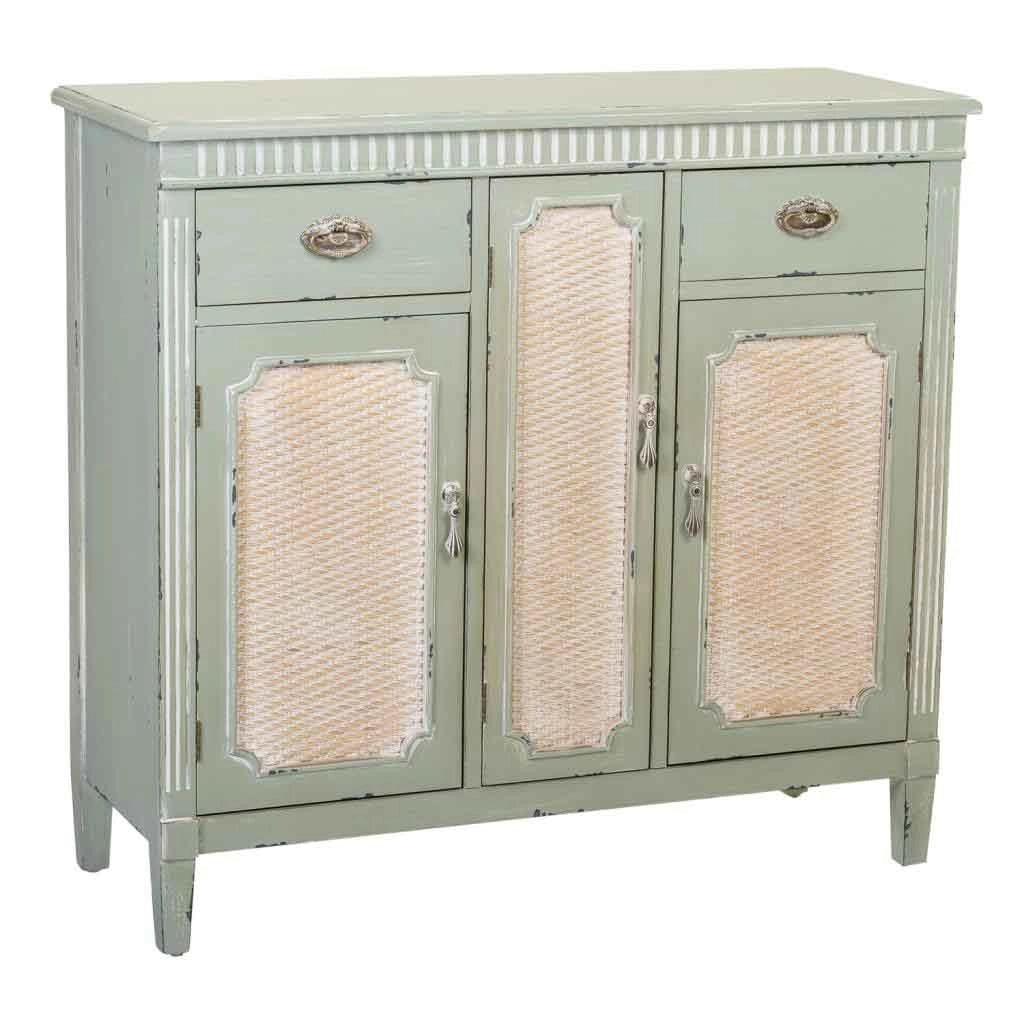Mobile da ingresso in legno verde 95x36x88h