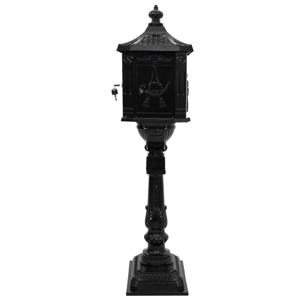 Cassetta Postale Verticale con porta Nero 42,5 x 29,5 x 117 cm 42023493