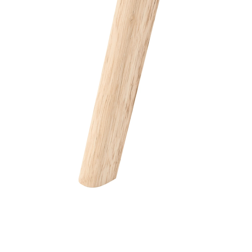 Set di 2 sgabelli da bar con struttura in legno e seduta in tessuto, senza braccioli, per zona pranzo, nei colori marrone chiaro e beige chiaro
