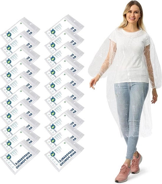Poncho trasparente - impermeabile - leggero e trasparente