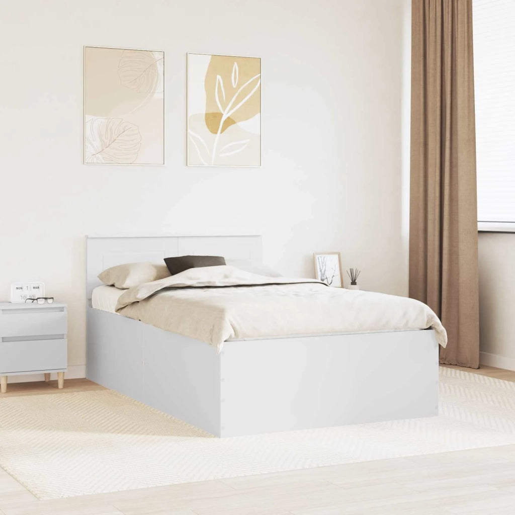 Struttura del letto Bianco 135 x 190 cm Legno multistrato 3408585