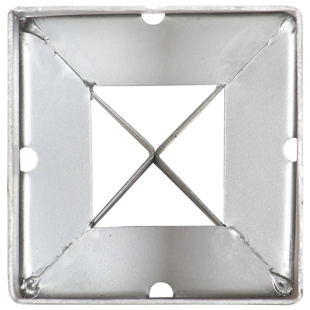 Picchetti di Terra 6 pz Argento 9x9x75 cm in Acciaio Zincato CFW2020130