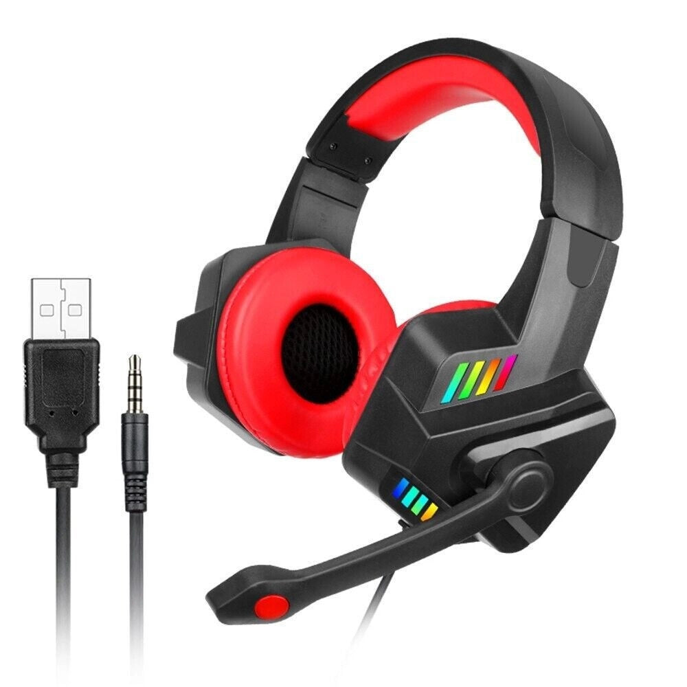 Trade Shop - Cuffie Gaming Con Microfono Per Pc Ps4 Xbox Console Illuminazione Led Rgb Gm301 -