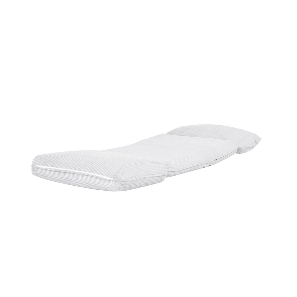 Poltrona convertibile velluto a coste grosse coste 1 posto, bianco