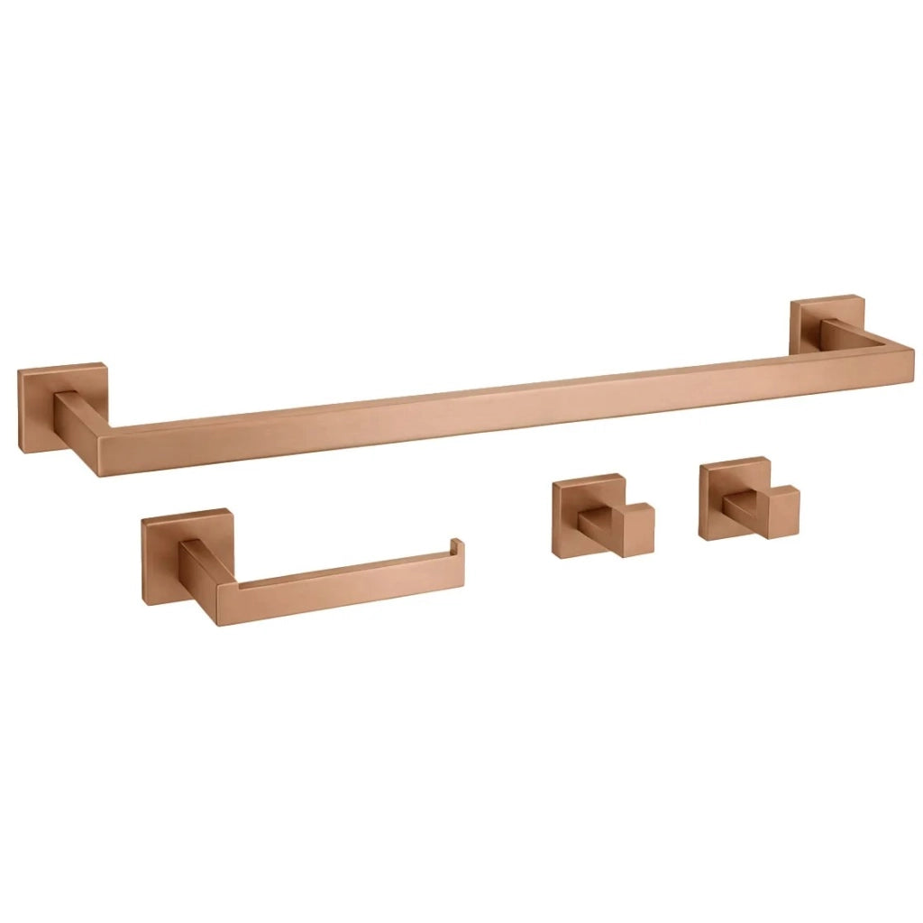 Set Accessori Da Bagno Rio Brush Copper 4 Pezzi