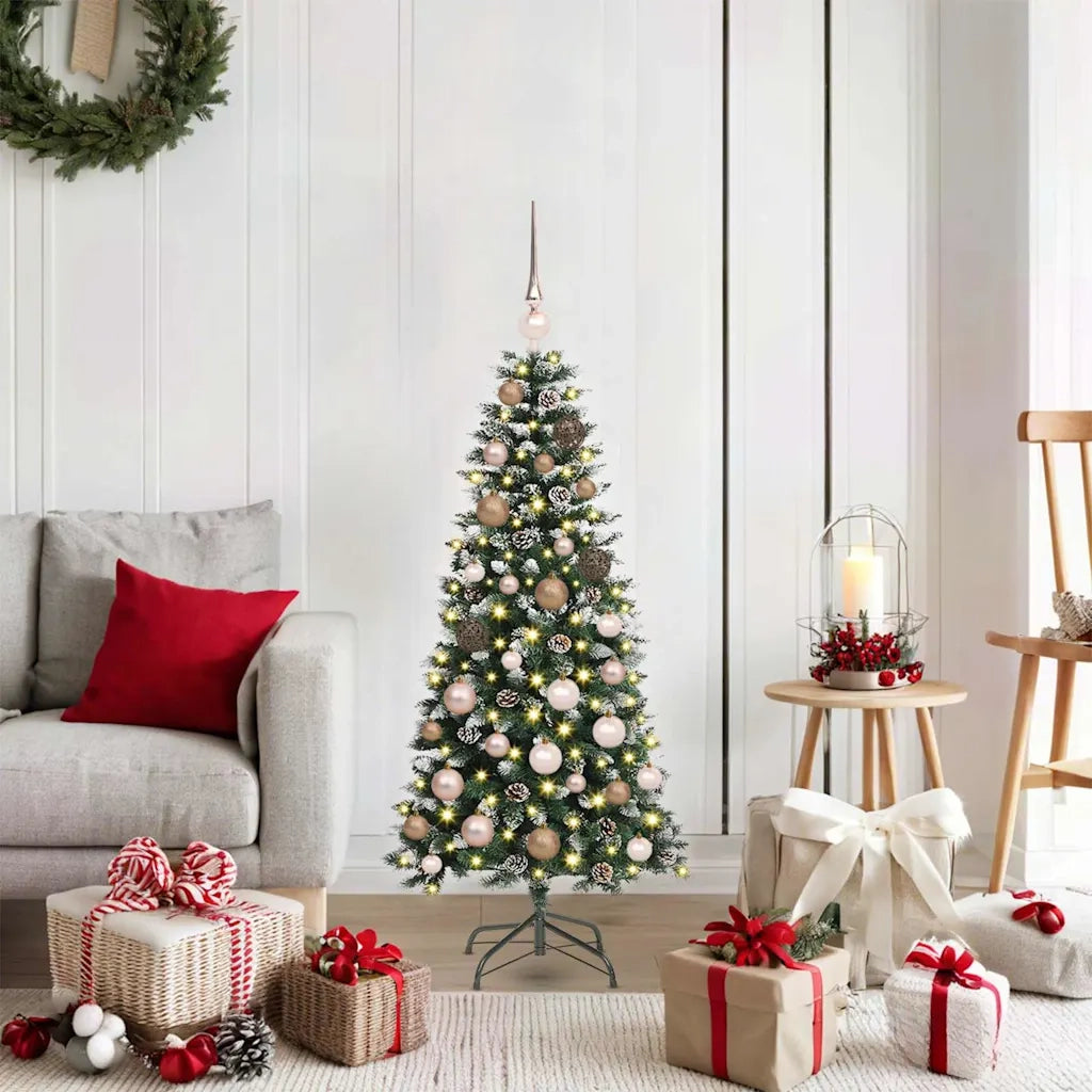 Albero di Natale artificiale con 150 LED Verde 120 cm 3395794