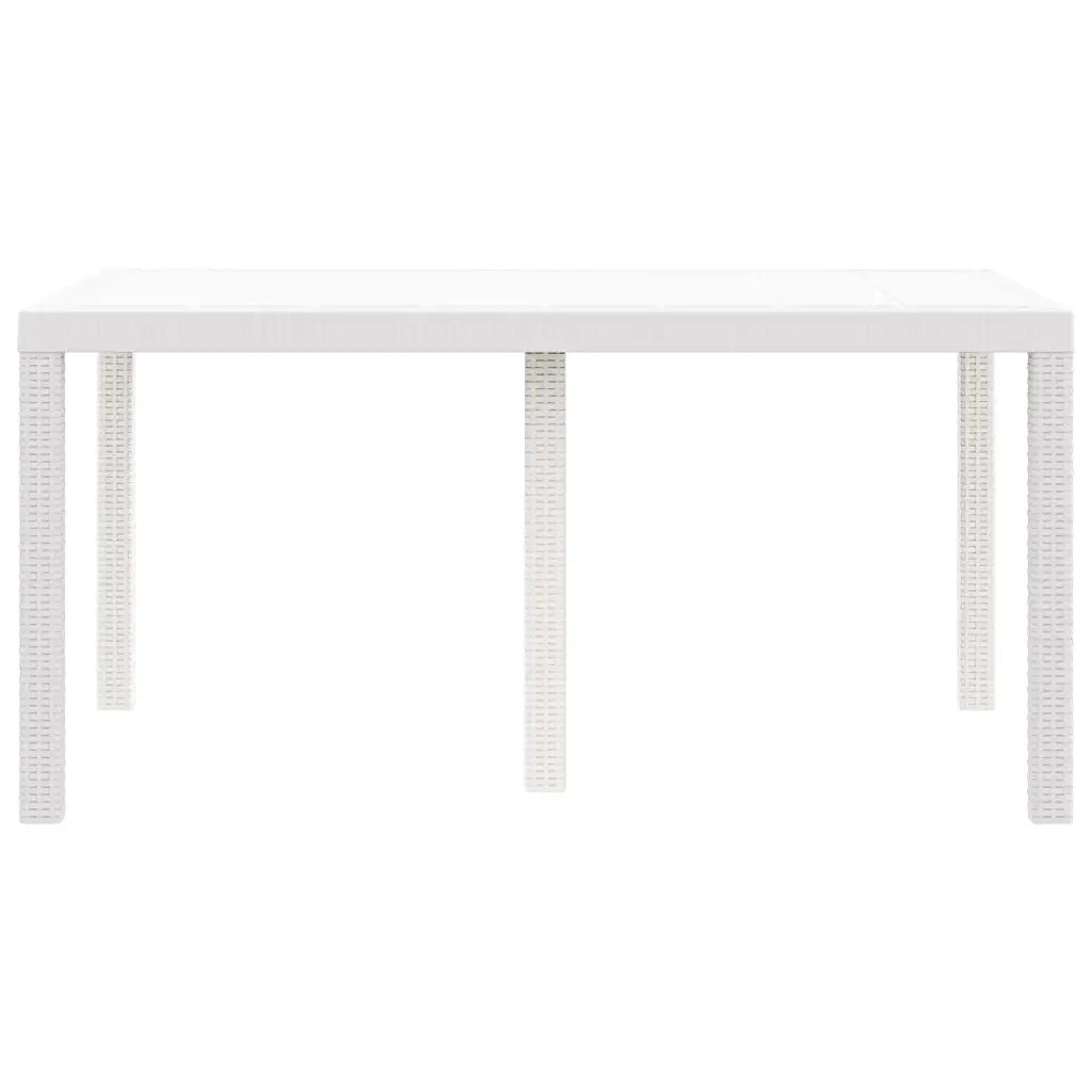 Tavolo da Giardino Bianco 150 x 100 x 73 cm polyrattan 871686