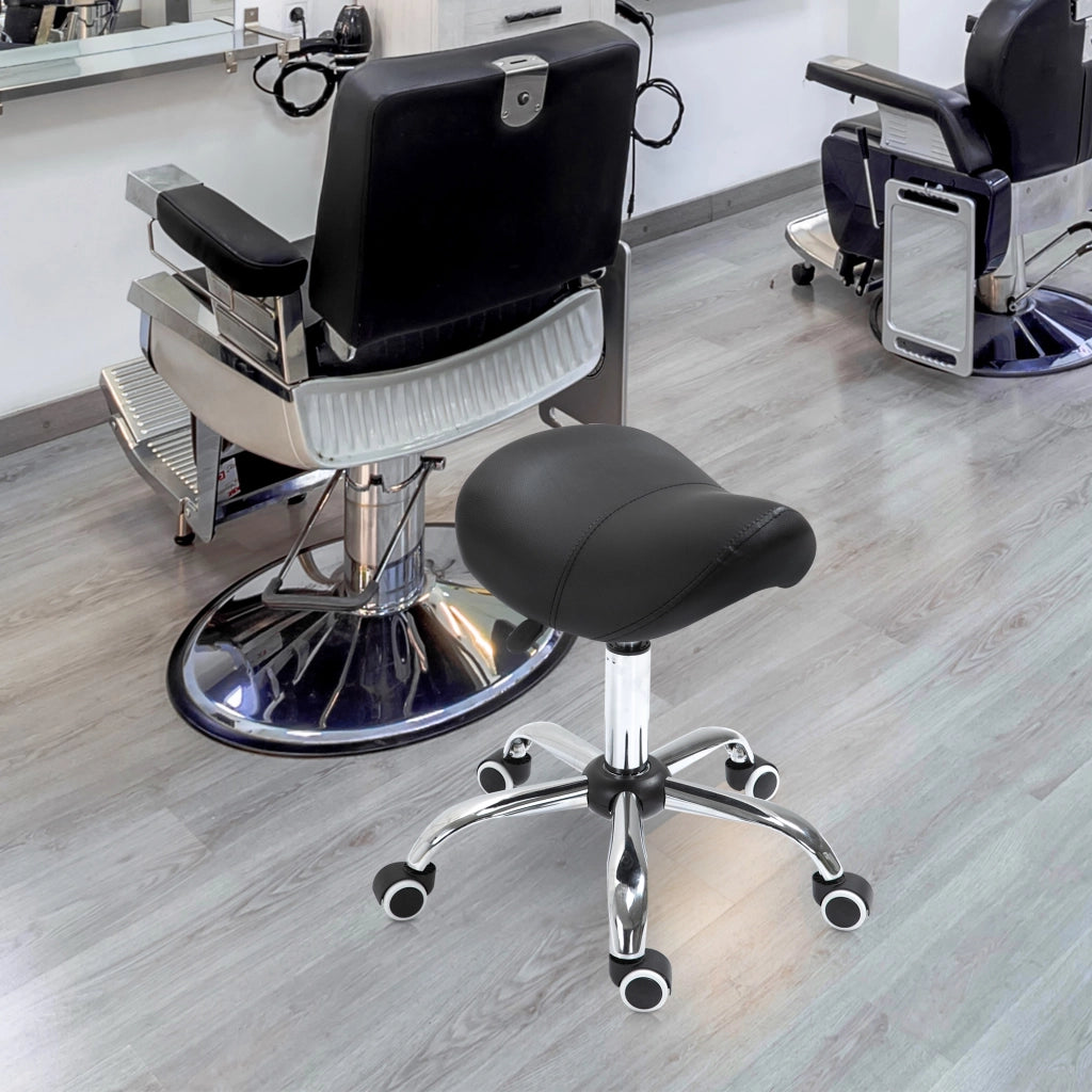 Sgabello Girevole con Altezza Regolabile ¨C Minimal ¨C Nero 52x53x49-61 cm
