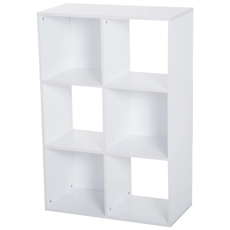 LIBRERIA CON 6 SCOMPARTI CUBO 91.5 X 29.5 X 61.5 CM BIANCA