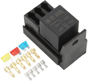 Relè universale a 5 poli per 12V con contenitore di fusibile per auto - alta qualità - spedizione rapida.