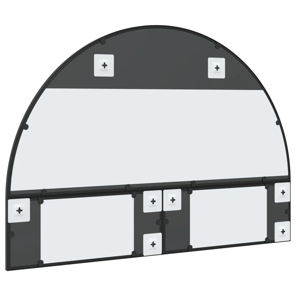 Specchio da Parete | Specchio decorativo Nero 100x70 cm Arco in Ferro