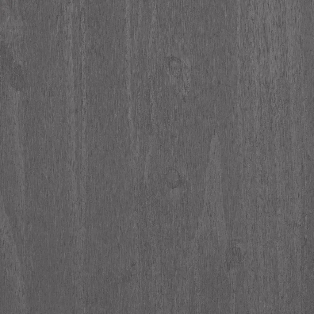 Credenza HAMAR Grigio Chiaro 113x40x80cm Legno Massello di Pino 340451