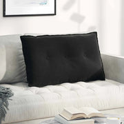 Cuscino per Schiena Nero 80 x 50 cm Tessuto in Cords 42014724