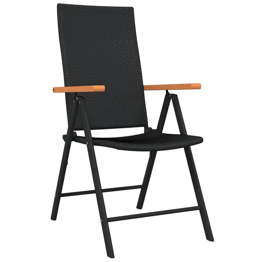 Set da Pranzo da Giardino 5 pz Nero 3099114